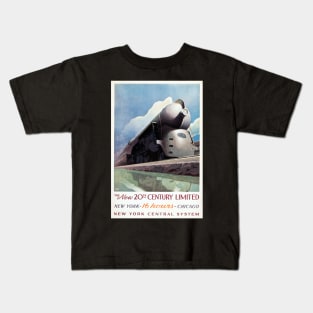 20th Century Limited, 1938. Vintage Travel Kids T-Shirt